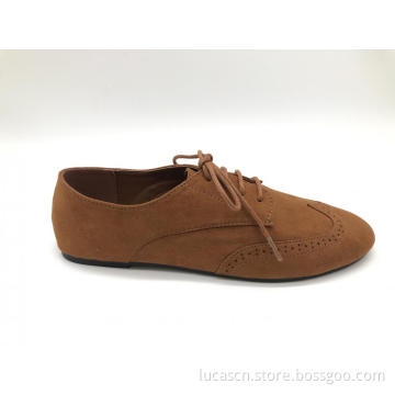 Ladies Shoes Classic Lace Up Dress Low Flat